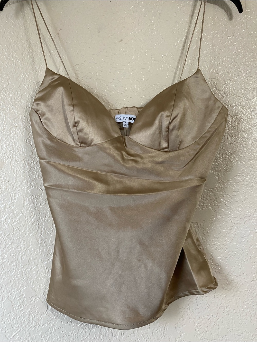 Silky champagne cami top